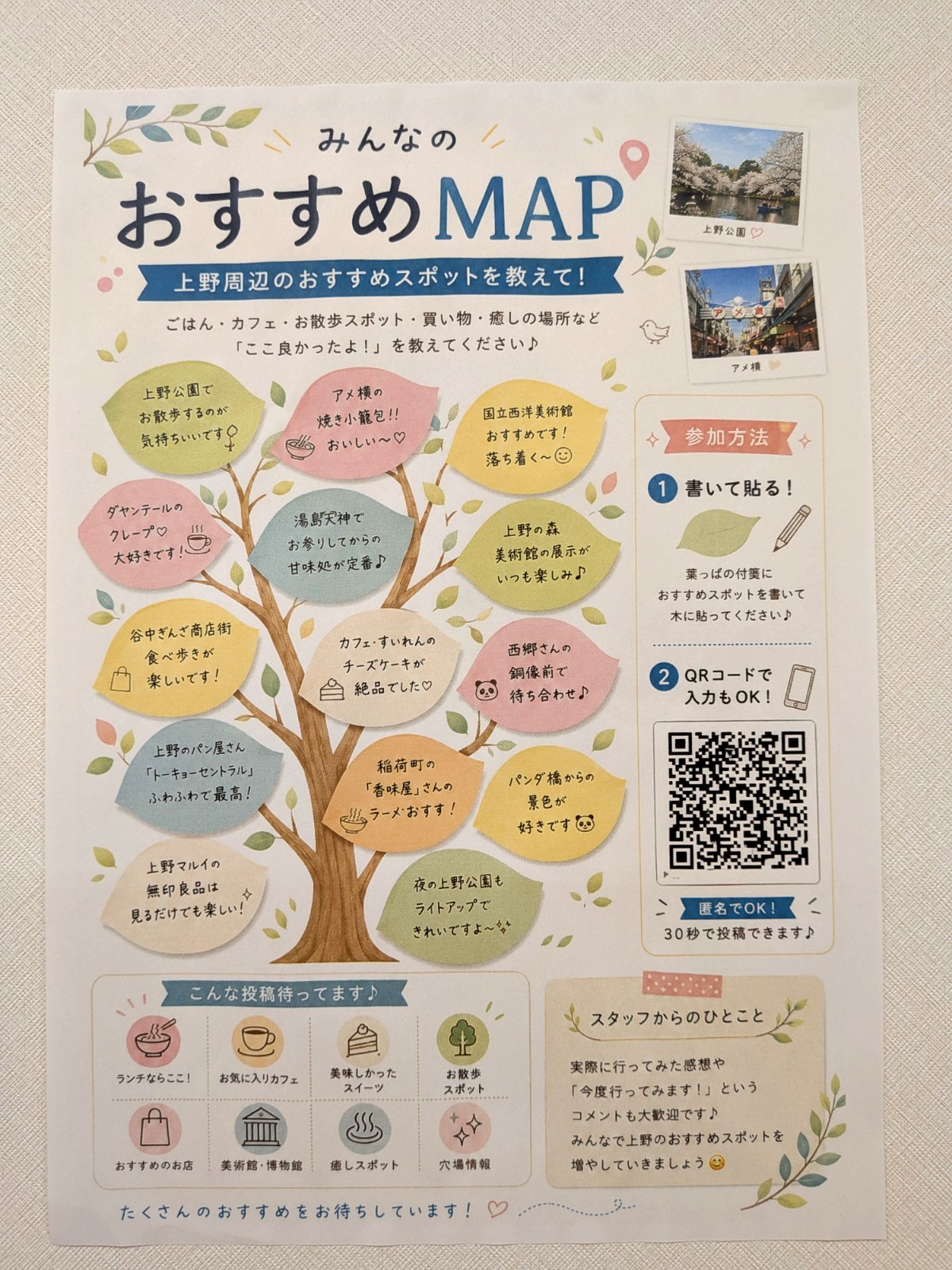 ポストイットツリー(第2待合室)