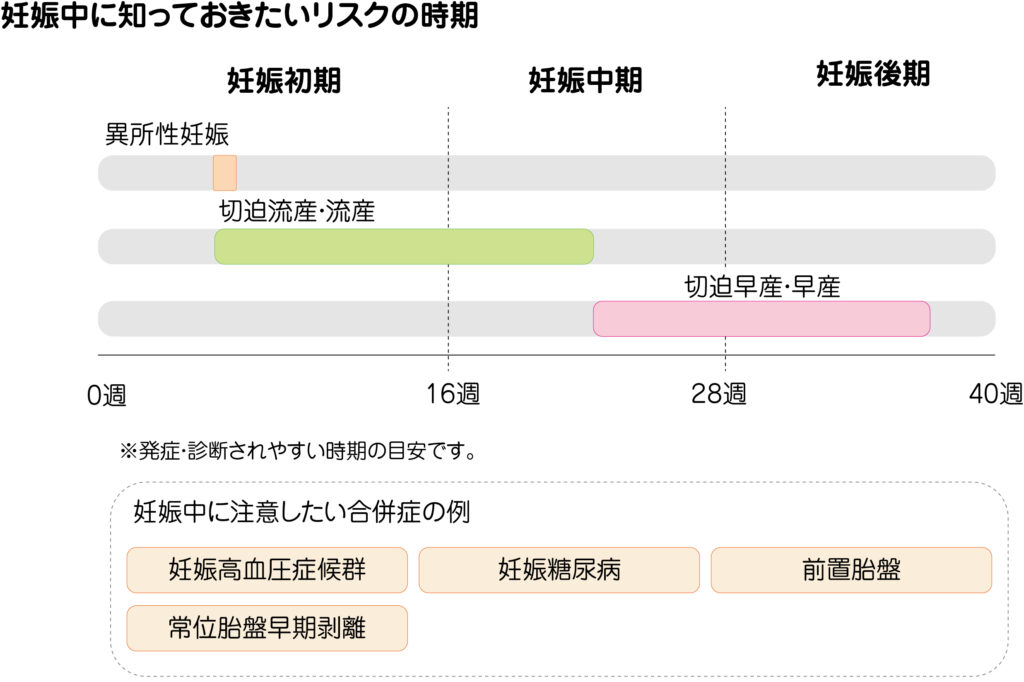 妊娠中に知っておきたいリスクの時期